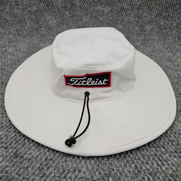 Titleist ProV1 FJ White Golf Sun Hat Wide Brim Bucket Adjustable Cap Golfcore - Picture 4 of 10